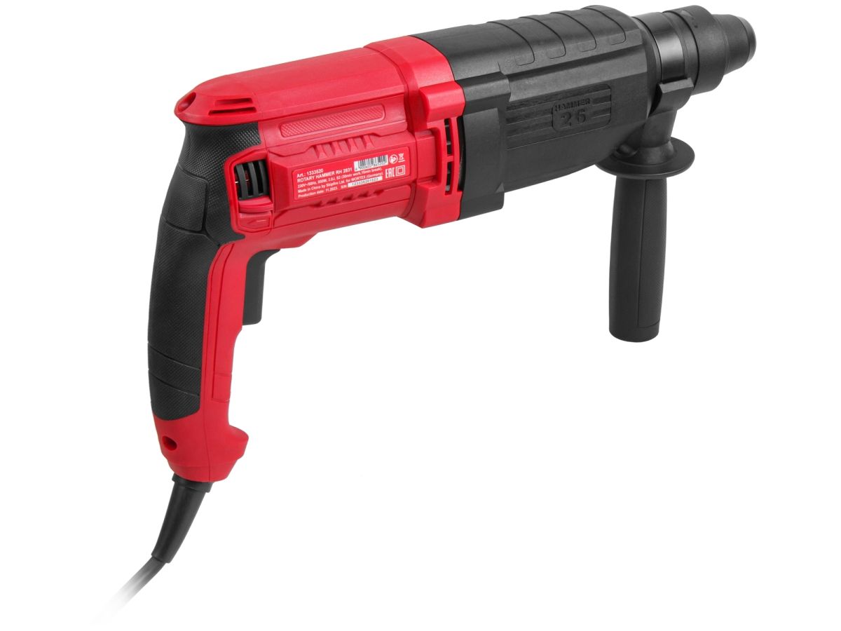 Перфоратор сетевой WORTEX RH 2831 (2 зубила, 3 сверла)