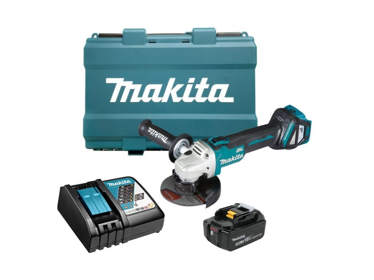 Шлифмашина угловая (болгарка) аккумуляторная MAKITA LXT DGA 511 RT кейс MakPac 2