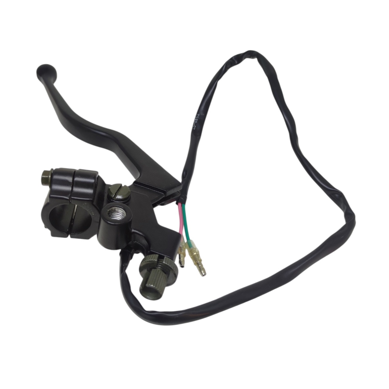 Рычаг (ручка) сцепления с кронштейном и датчиком выжима универсальный для мотоцикла, мопеда, питбайка, квадроцикла