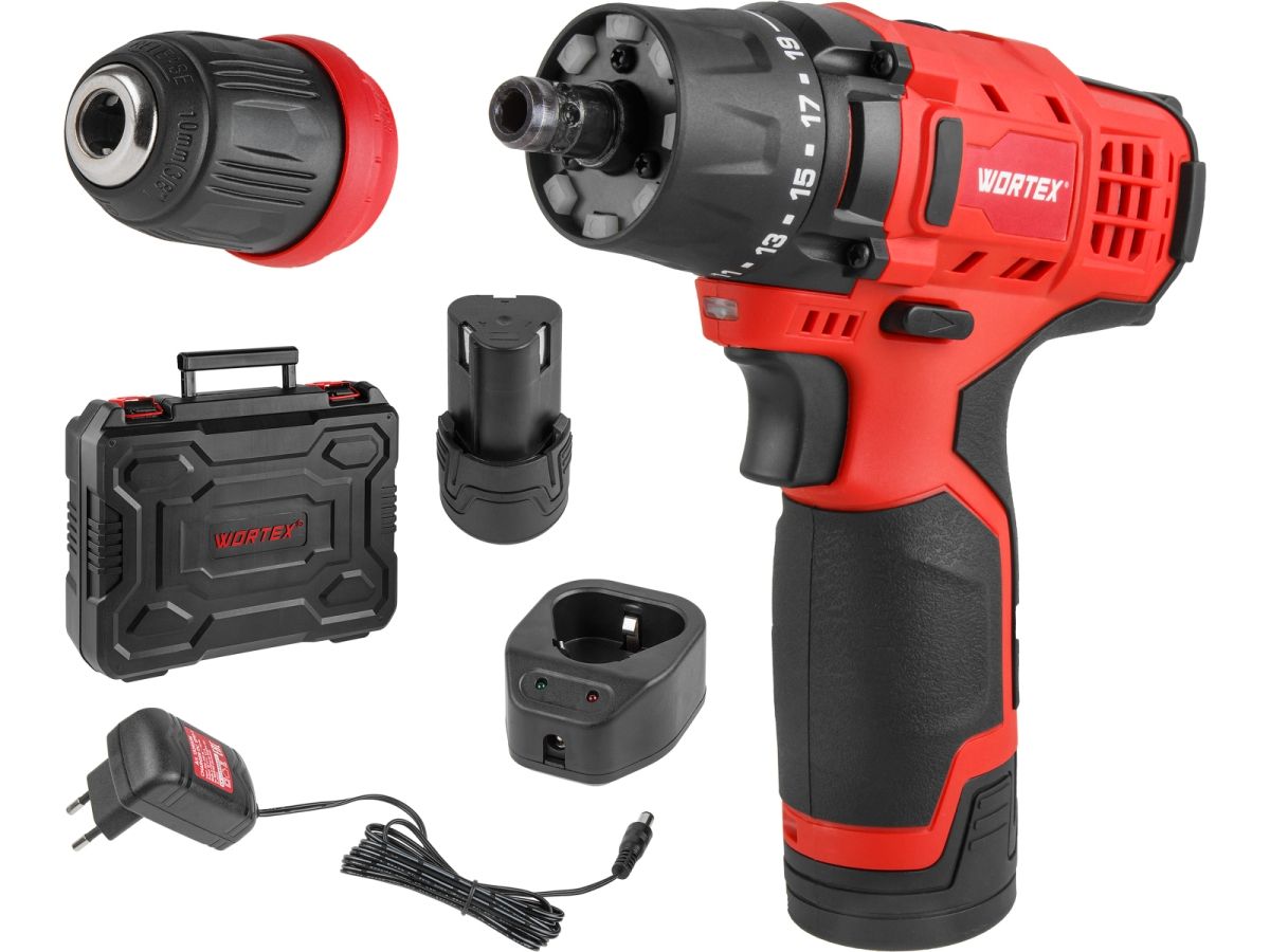 Дрель-шуруповерт аккумуляторная WORTEX BD 1215 Li SET