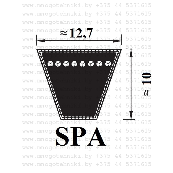Ремень клиновой SPA-1032 (11*10*1032)