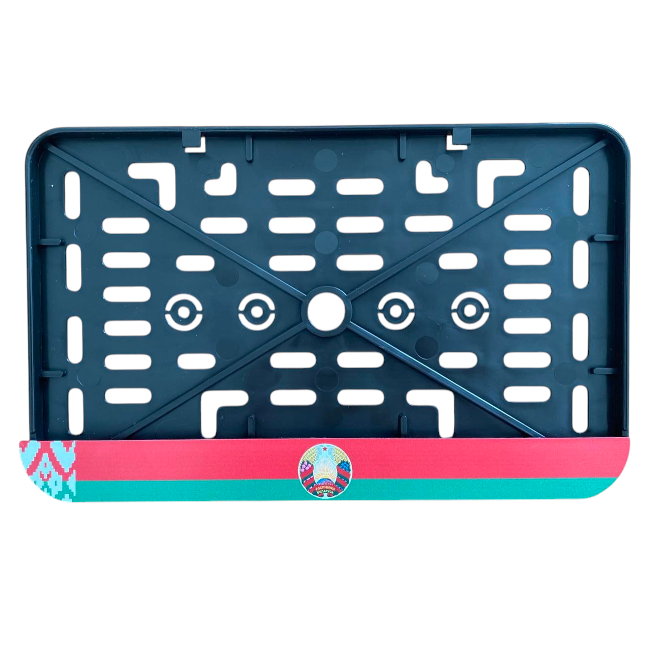 Рамка (моторамка) с флагом РБ для номера мотоцикла, мопеда, скутера, квадроцикла