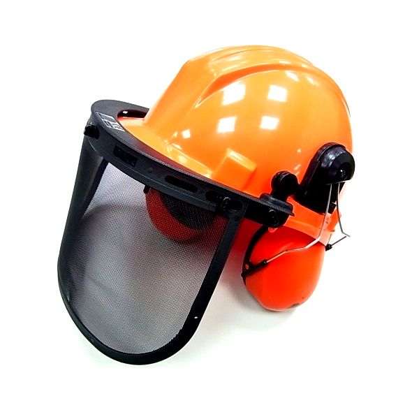 Защитный шлем со щитком и наушниками