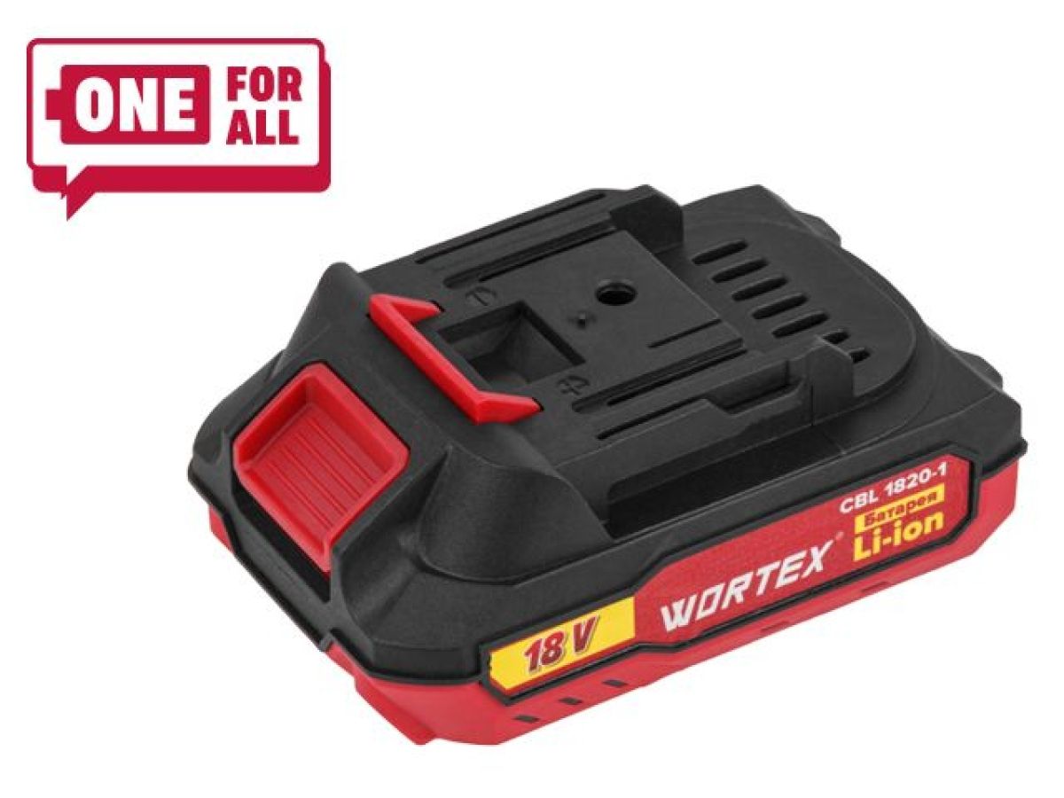 Аккумулятор (АКБ) 18V, 2.0Ah Li-Ion WORTEX CBL 1820-1 ALL1 XLT для электроинструмента