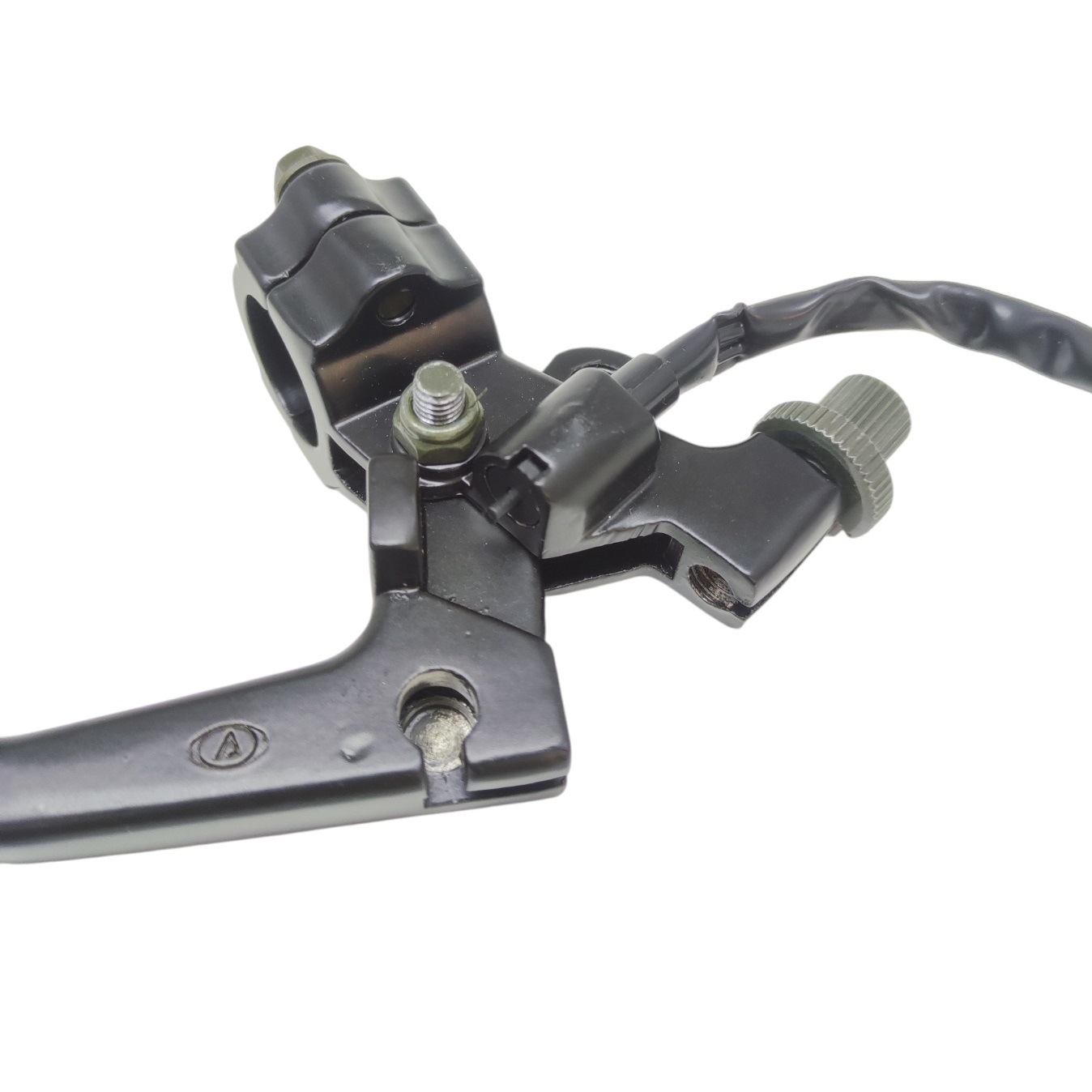 Рычаг (ручка) сцепления с кронштейном и датчиком выжима универсальный для мотоцикла, мопеда, питбайка, квадроцикла