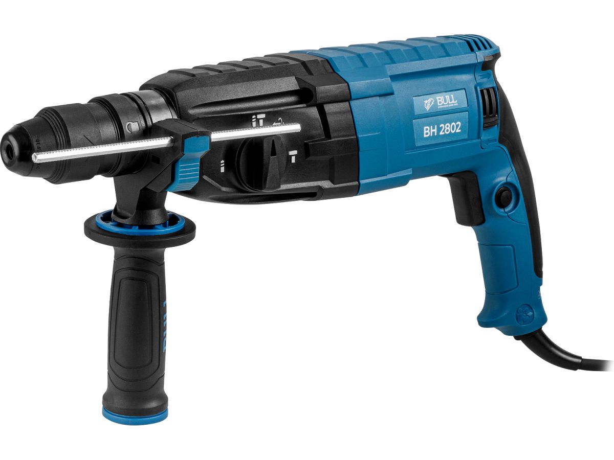 Перфоратор сетевой BULL BH 2802 Xcase (2 зубила, 3 сверла)