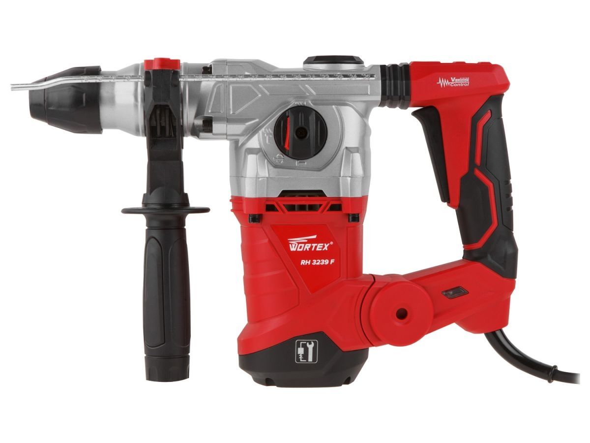 Перфоратор сетевой WORTEX RH 3239 F (2 зубила, 3 сверла)