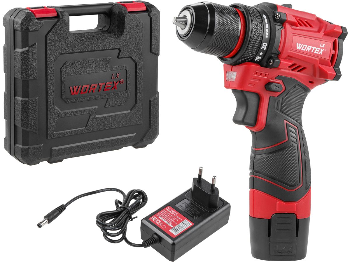Дрель-шуруповерт аккумуляторная WORTEX LX BD 1215-1 Li 