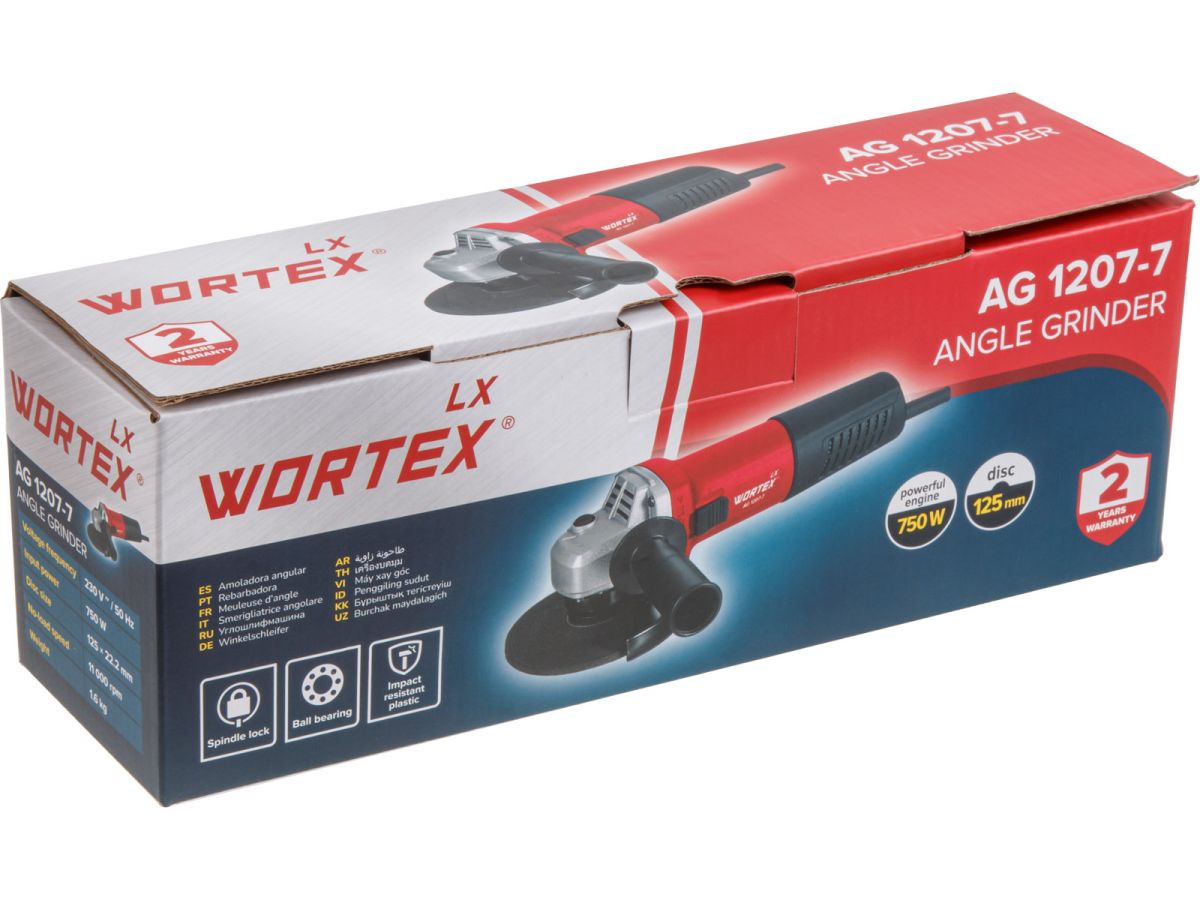 Шлифмашина угловая (болгарка) WORTEX LX AG 1207-7