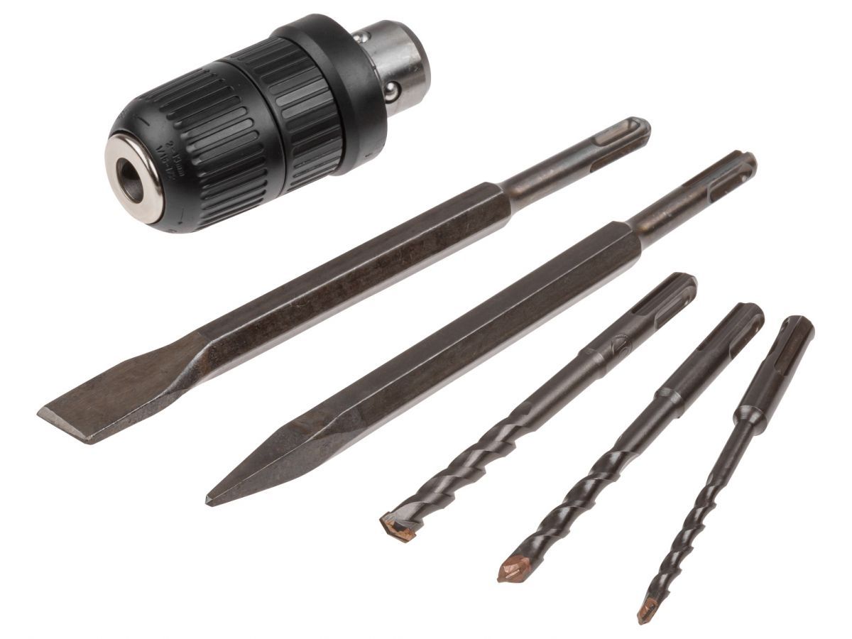 Перфоратор сетевой WORTEX RH 2829 (2 зубила, 3 сверла)