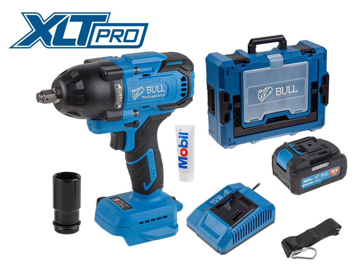 Гайковерт аккумуляторный ударный BULL SC 1807 Xcase XLTpro (1 АКБ, 4 А-ч)