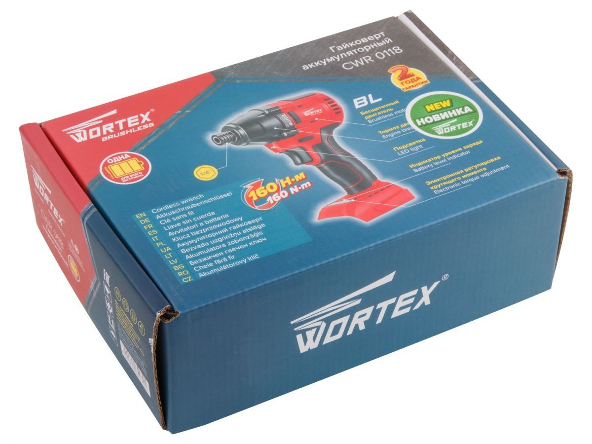Гайковерт/винтоверт аккумуляторный ударный WORTEX CWR 0118 ALL1 XLT SOLO