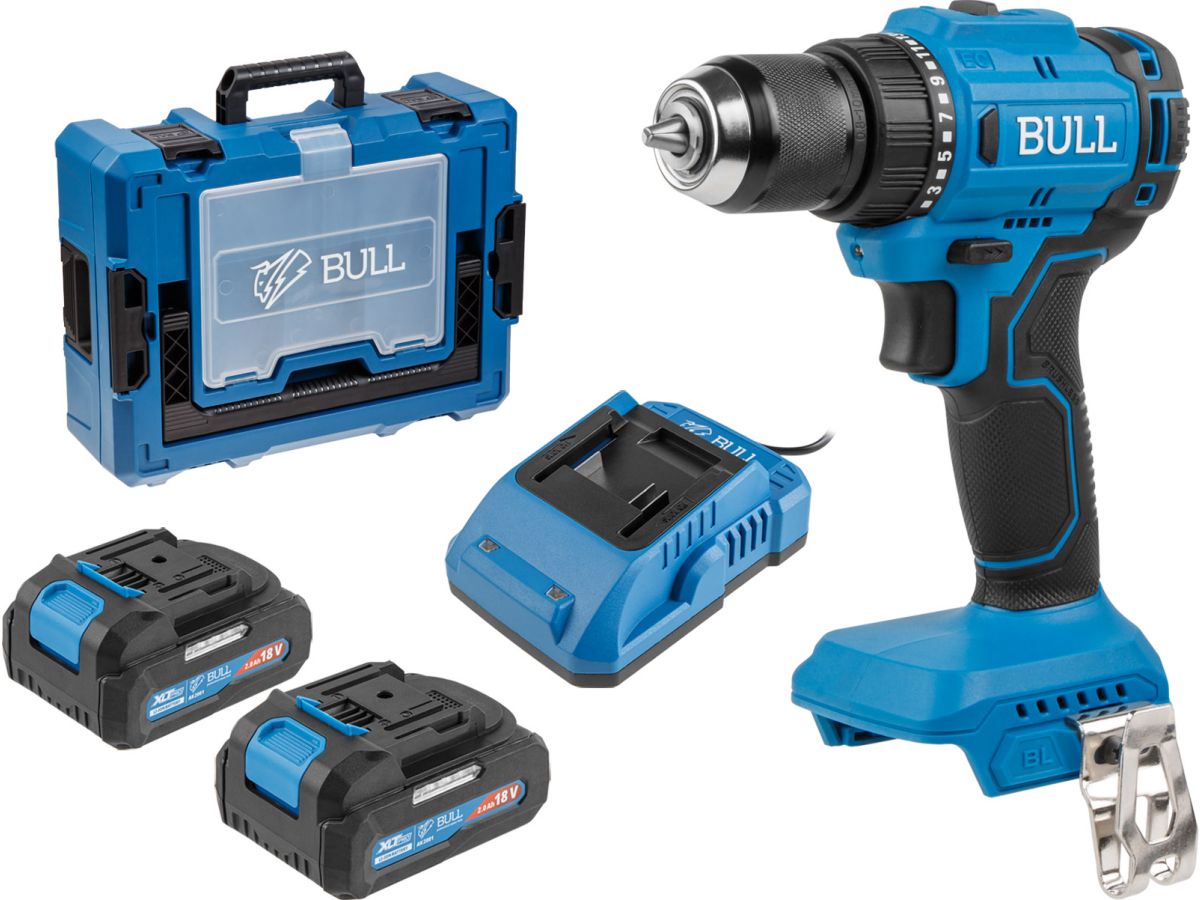 Дрель-шуруповерт аккумуляторная BULL SR 1803 Xcase XLTpro