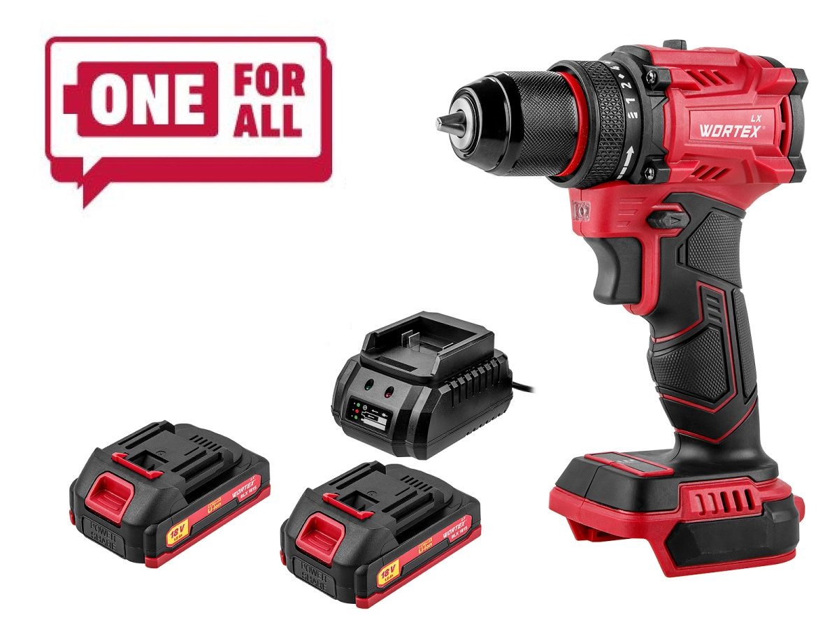 Дрель-шуруповерт аккумуляторная WORTEX LX BD 1815-1 Li ALL1