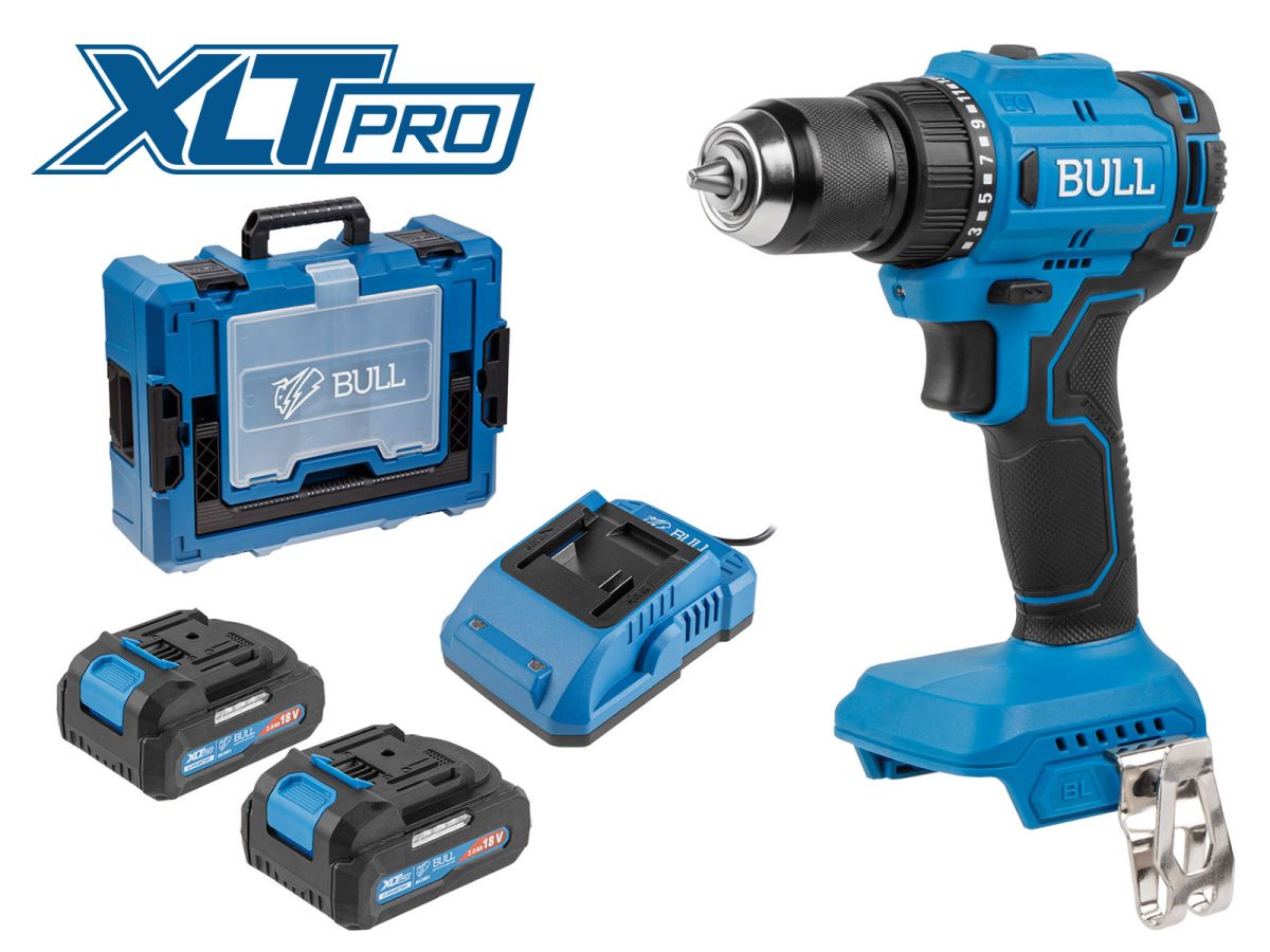 Дрель-шуруповерт аккумуляторная BULL SR 1803 Xcase XLTpro