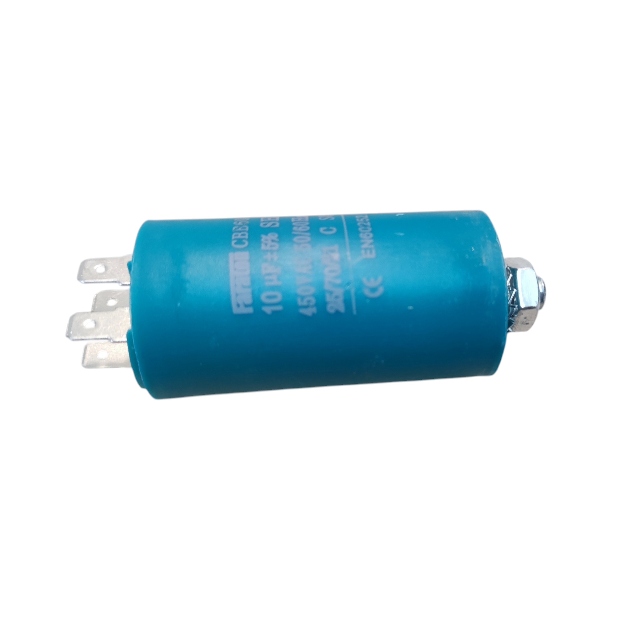 Конденсатор пусковой CBB-60 10мкФ 450V (клеммы, с болтом)