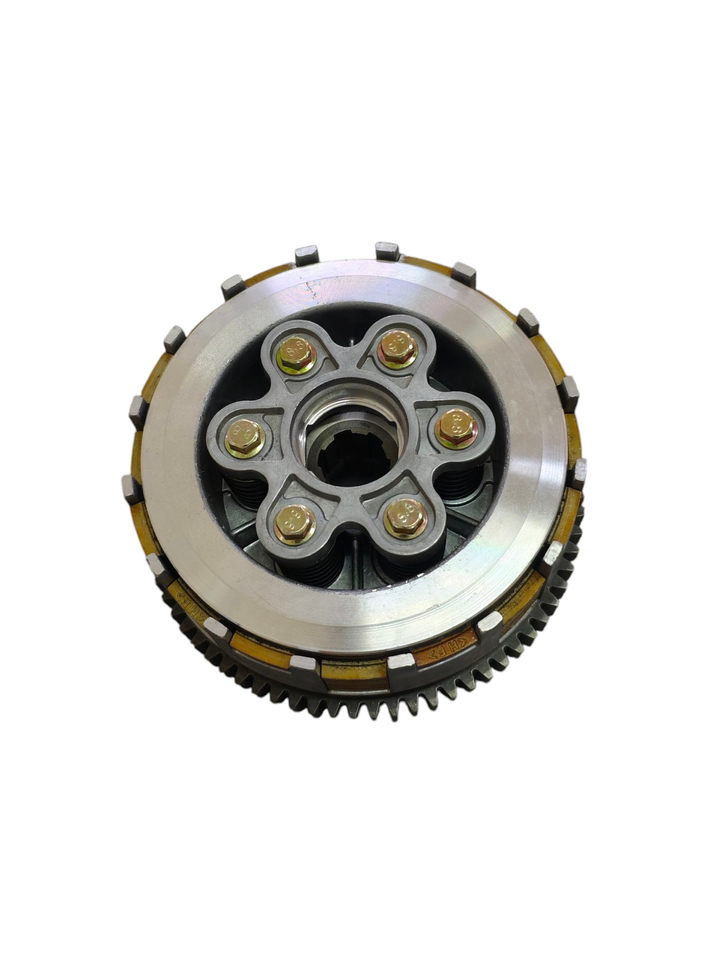 Корзина (барабан) сцепления в сборе 163FML (CG200-A) китайского мотоцикла Racer, Minsk, Irbis, Viper, Lifan, Loncin, Zongshen, SYM, Forsage, Cronus, Stels, Baltmotors