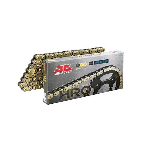 Цепь приводная 428HRO сальниковая О-ринг JT под защелку золот/черн