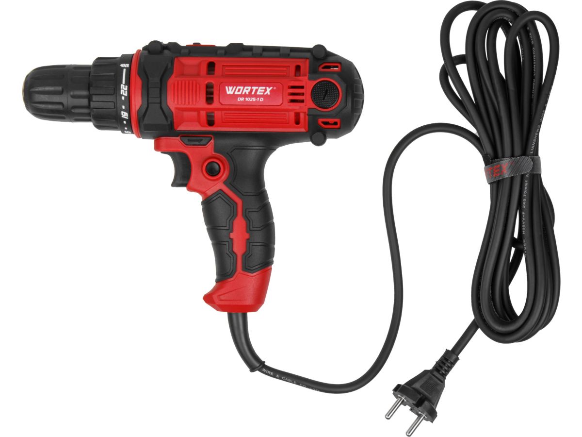 Дрель-шуруповерт сетевой WORTEX DR 1025-1 D