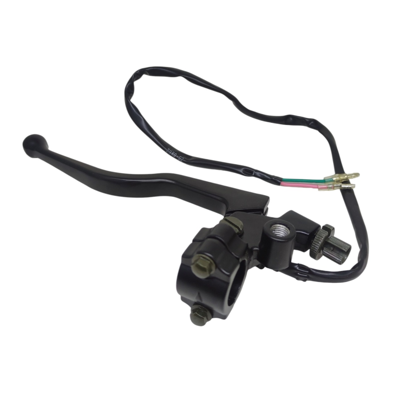 Рычаг (ручка) сцепления с кронштейном и датчиком выжима универсальный для мотоцикла, мопеда, питбайка, квадроцикла