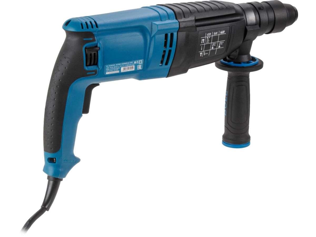 Перфоратор сетевой BULL BH 2602 (2 зубила, 3 сверла)