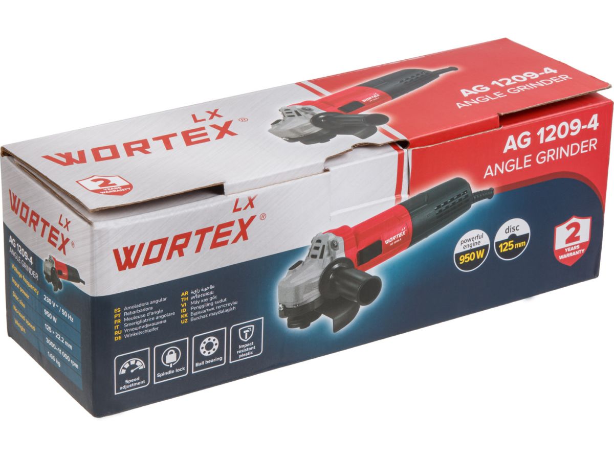 Шлифмашина угловая (болгарка) WORTEX LX AG 1209-4