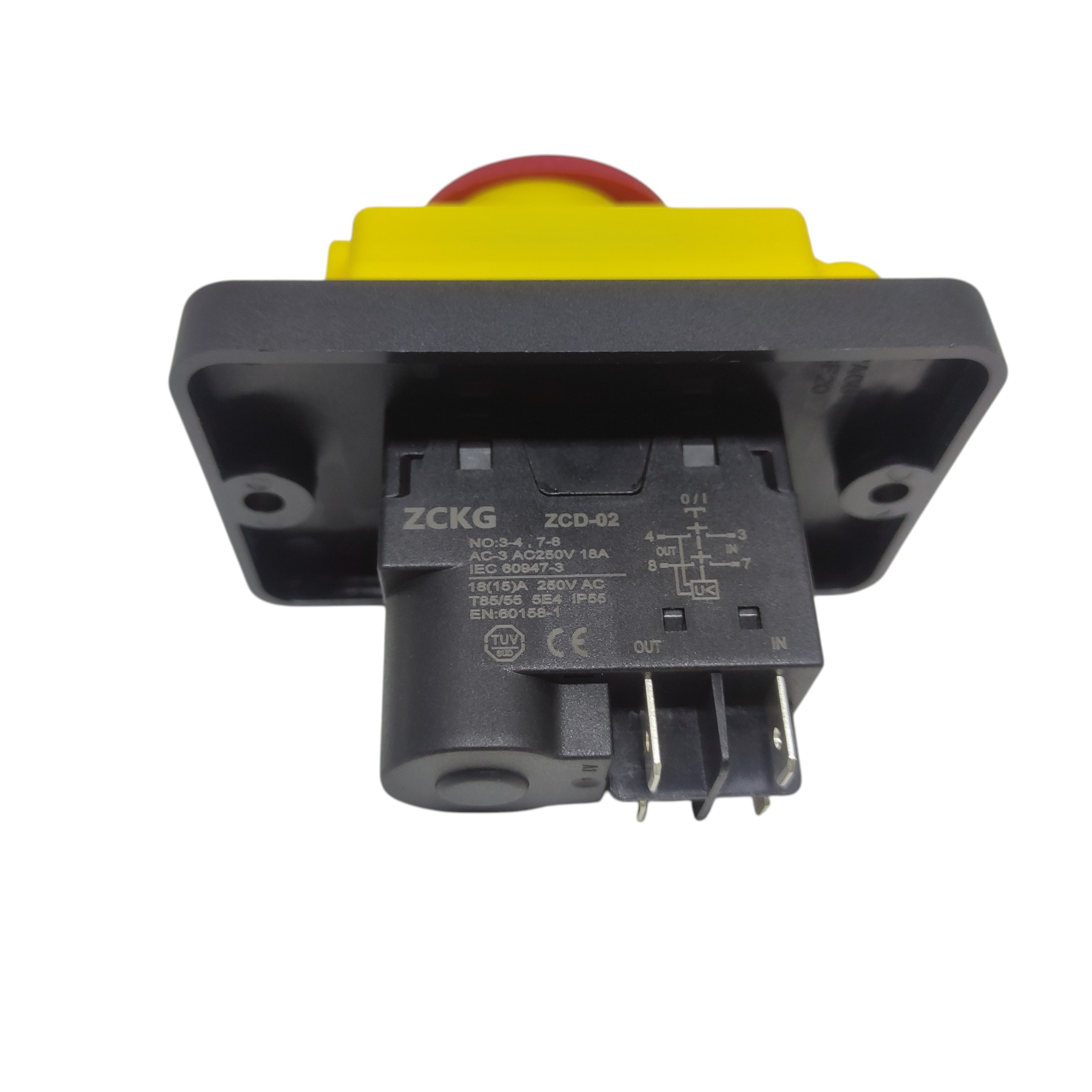 Кнопка пуска (выключатель, 4 клеммы) ZCKG ZCD-02 для бетономесителя, станка и др.