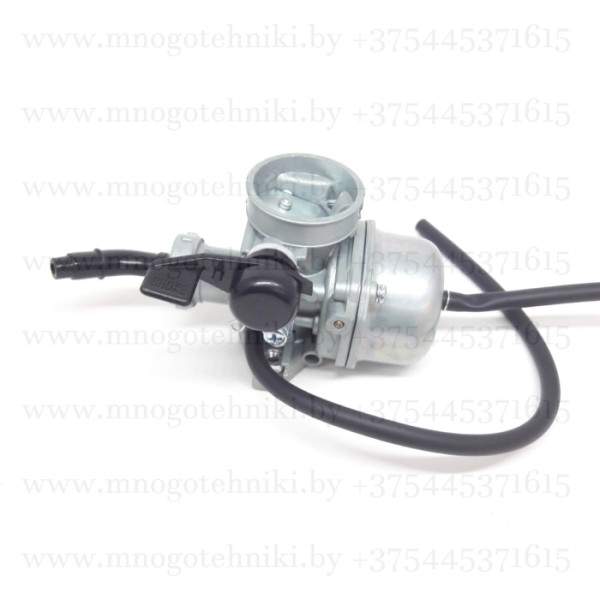 Карбюратор PZ22 (ручной обогатитель, пластиковый рычаг) двигателя 152FMH, 152FMI мопеда, питбайка, ATV 110-125сс.