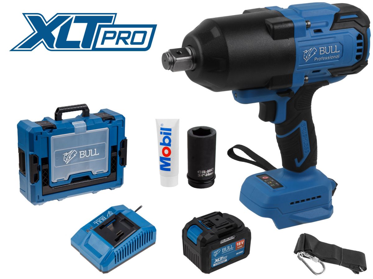 Гайковерт аккумуляторный ударный BULL SC 1810 Xcase XLTpro (1 АКБ, 6 А-ч)