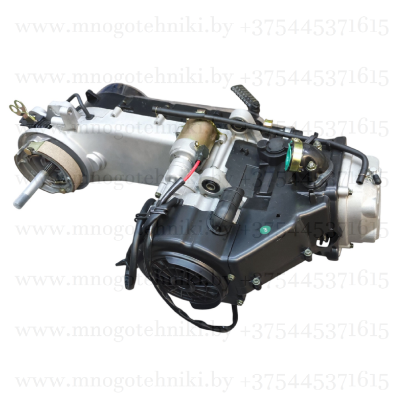Двигатель 157QMJ (колесная база 13") 150сс для скутера 4Т Irbis, Stels, Minsk, Viper, SYM, Racer, Benzhou, Motoland, Navigator, Salute, Soul, Альфамото, Nexus, Honling, Storm, Lifan, Jialing, Baotian, Atlant, Fada и др.