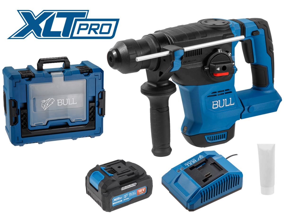 Перфоратор аккумуляторный BULL CBH 1826 Xcase, XLTpro (1 АКБ, 4 А-ч)