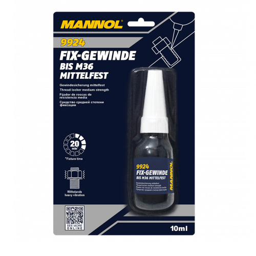 Фиксатор резьбы демонтируемый (резьбовой герметик) MANNOL 9924 (10мл.)
