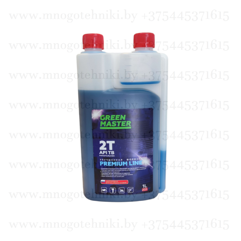 Масло моторное 2-х тактное Green Master API TB с дозатором, минеральное 1л