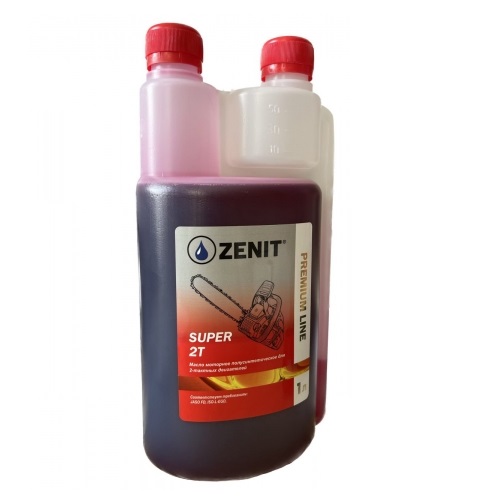 Масло моторное 2-х тактное  ZENIT Premium Line SUPER 2T с дозатором, полусинтетика 1л