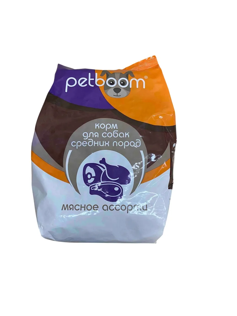 Корм для собак сухой БЕЛКОРМ PetBoom мясное ассорти 2 кг