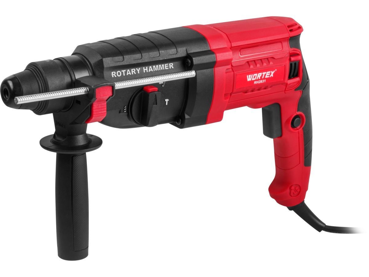 Перфоратор сетевой WORTEX RH 2831 (2 зубила, 3 сверла)
