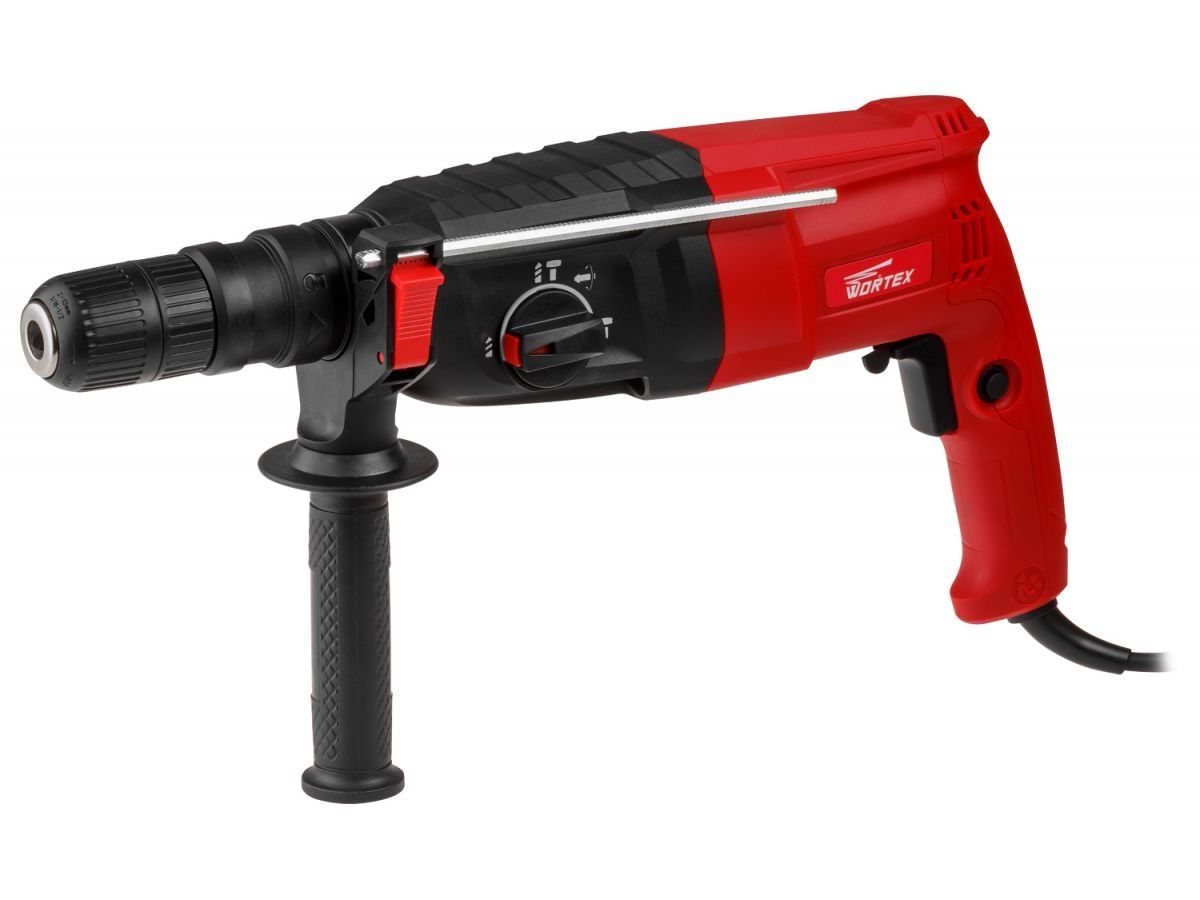 Перфоратор сетевой WORTEX RH 2829 (2 зубила, 3 сверла)
