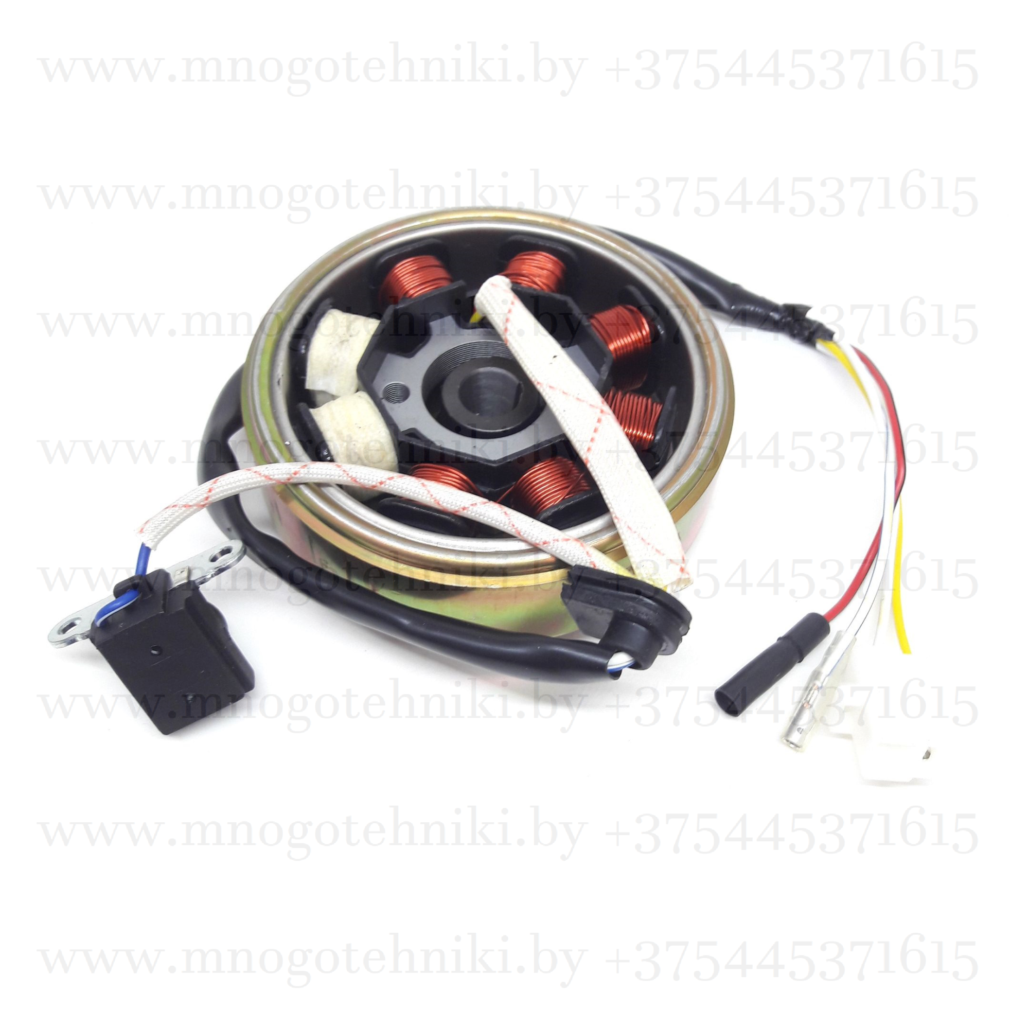 Генератор (статор 6+2, ротор, датчик холла) для 139QMB GY-6 50-80cc скутера в сборе