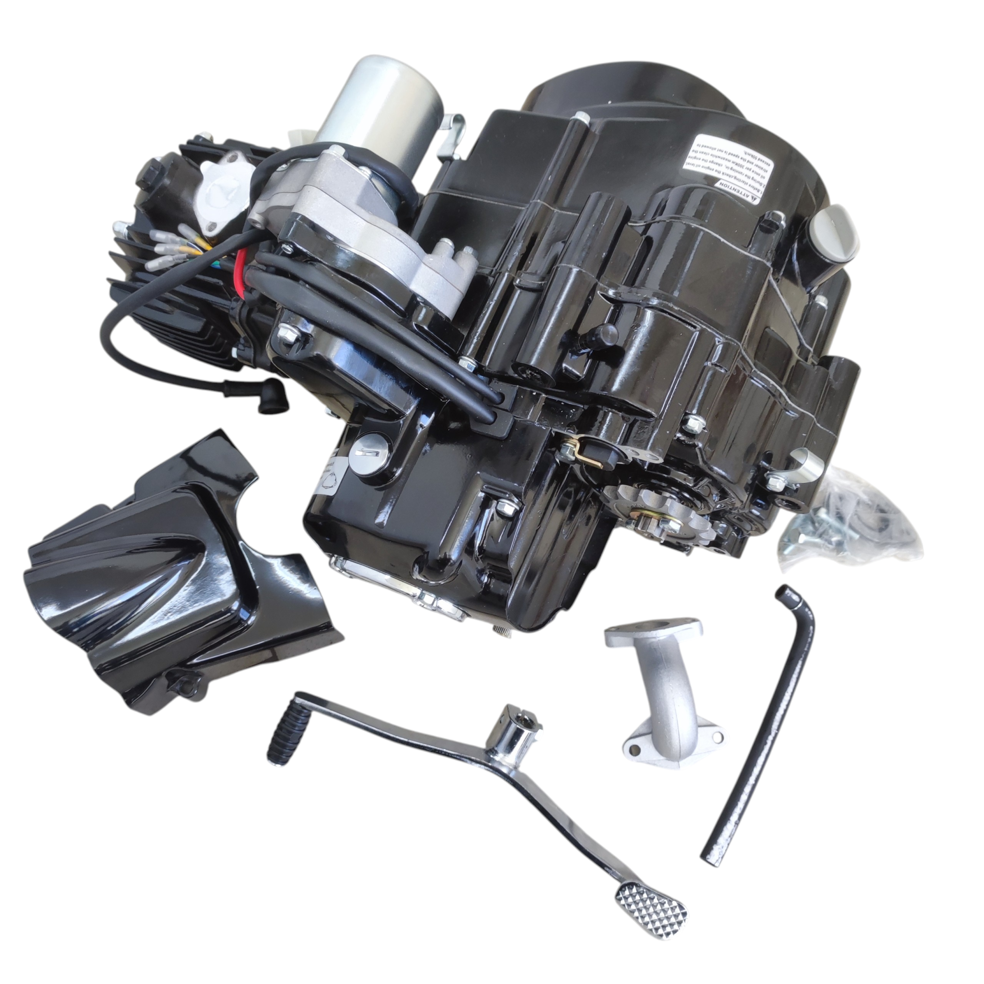 Двигатель 4Т 154FMI 125cc (полуавтомат, 1 вперед-N-реверс, верхний стартер) для квадроцикла, ATV