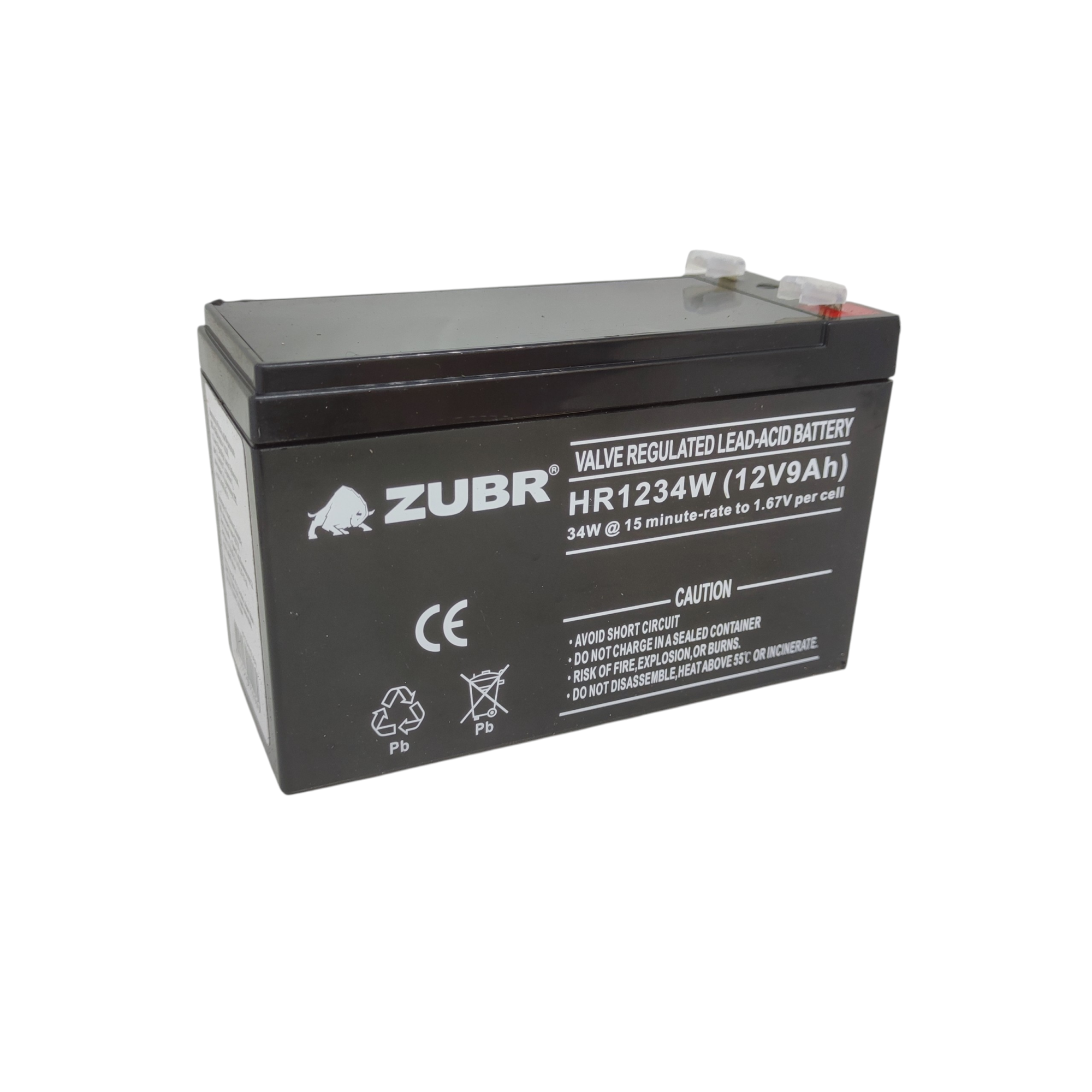 Аккумулятор (АКБ) 12V 9Ah HR1234W ZUBR 151*65*94